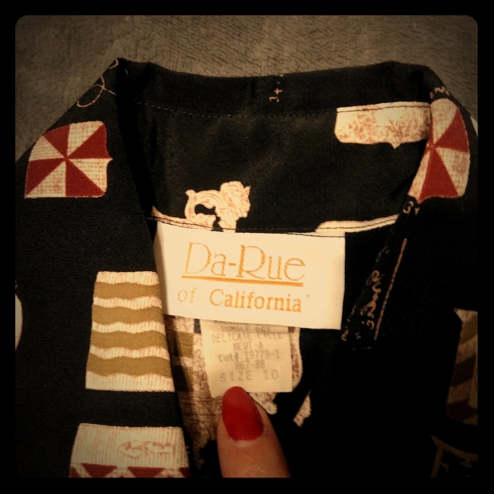 Vintage Da-Rue printed Blouse